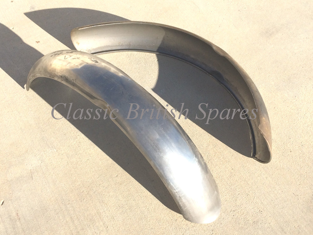 Triumph Front & Rear Fenders - (Stainless Steel / Raw Steel) - TR6 / T120