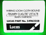 Triumph T140 TR7 Genuine Lucas Wiring Harness 54962258 54961593 19-1962 99-1259