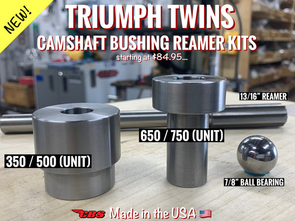 Triumph Twins Camshaft Bushing Line Reamer Kits By CBS - Choose Kit Type /  Application